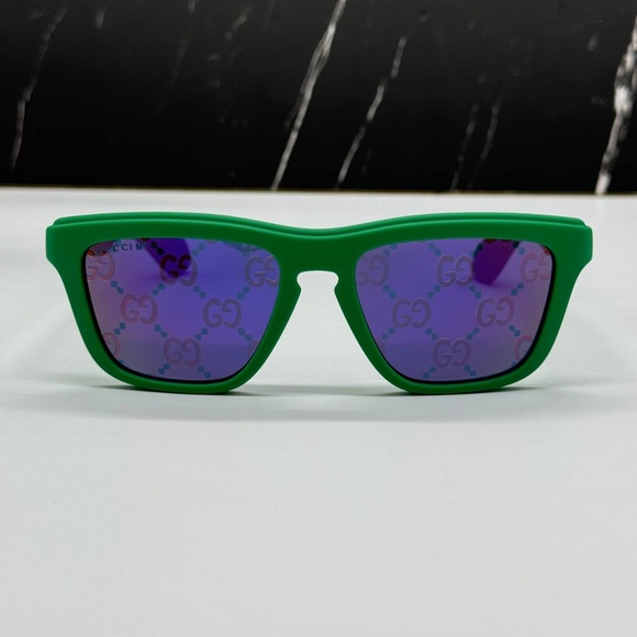 NEW GG1571S 004 GUCCI GREEN BLUE UNISEX GUCCI SUNGLASSES - Picture 5 of 14